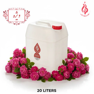 خرید عمده گالن ۲۰ لیتری گلاب سنگین بدون اسانس دوآتیشه لباب صادراتی و غلیظ ویژه کاشان ـ Wholesale 20L double‑distilled rose water by Lobab Kashan ـ export heavy aromatic tonic
