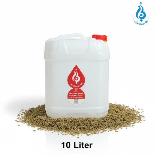 خرید گالن ۱۰ لیتری عرق زیره سبز اصل لباب برای عطاری و مراکز طب سنتی | Buy 10‑L pure Cumin distillate by Lobab for herbal shops and clinics